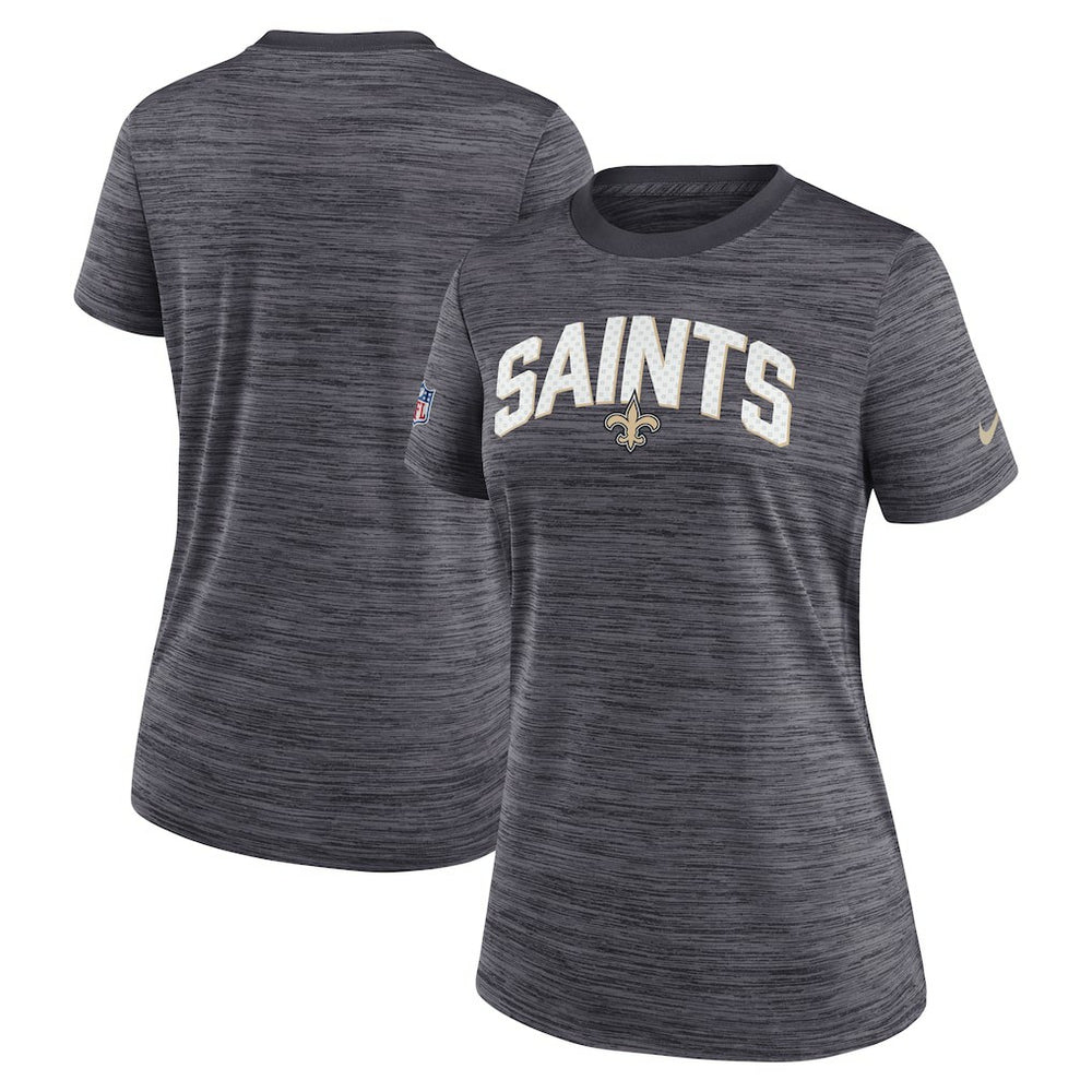 New Orleans Saints Women's Sideline Velocity Lockup Performance T-Shirt - Black | Nike for sale