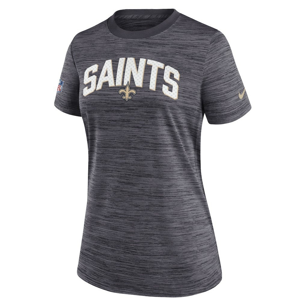 New Orleans Saints Women's Sideline Velocity Lockup Performance T-Shirt - Black | Nike for sale