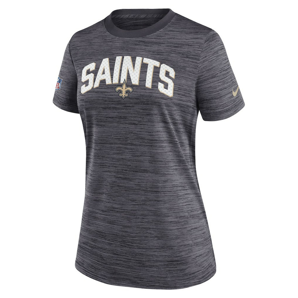 New Orleans Saints Women's Sideline Velocity Lockup Performance T-Shirt - Black | Nike for sale