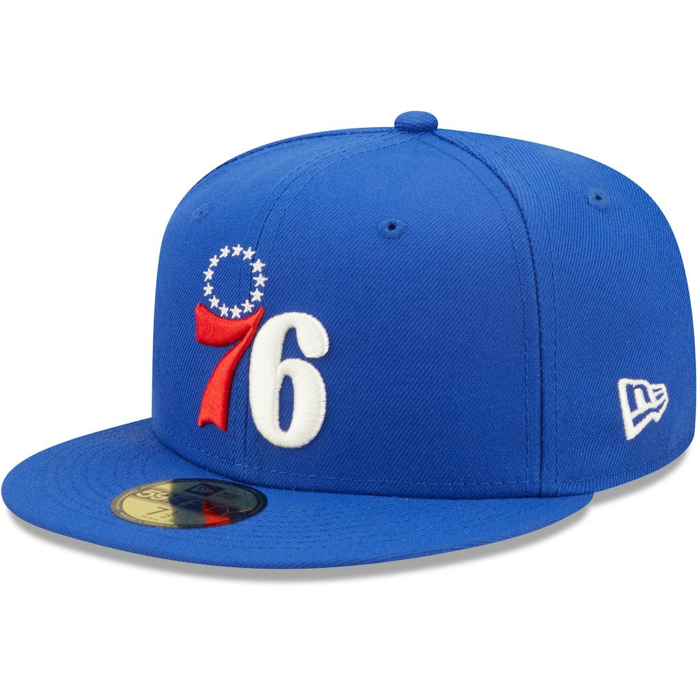 Philadelphia 76ers 3x NBA Finals Champions Pop Sweat 59FIFTY Fitted Hat - Royal | New Era outlet