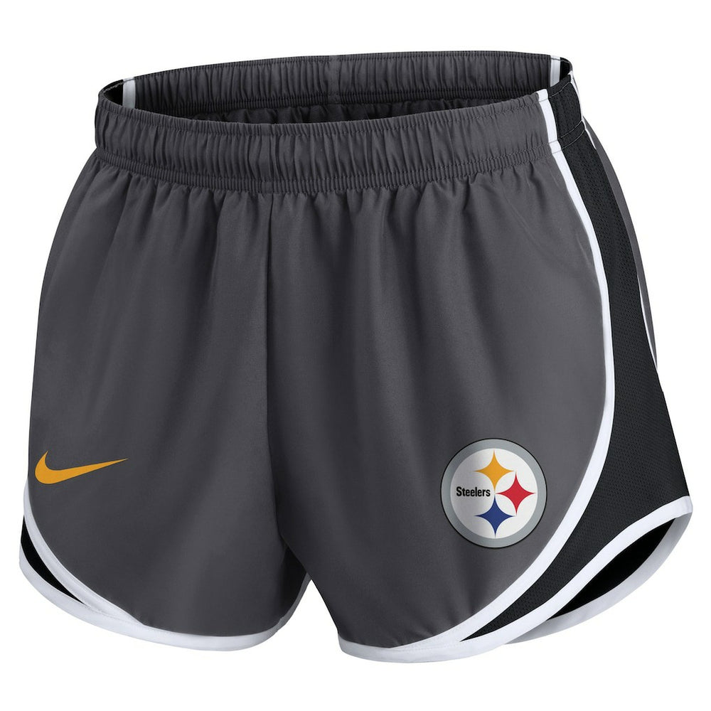 Pittsburgh Steelers Women's Plus Size Logo Performance Tempo Shorts - Charcoal | Nike outlet