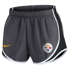 Pittsburgh Steelers Women's Plus Size Logo Performance Tempo Shorts - Charcoal | Nike outlet