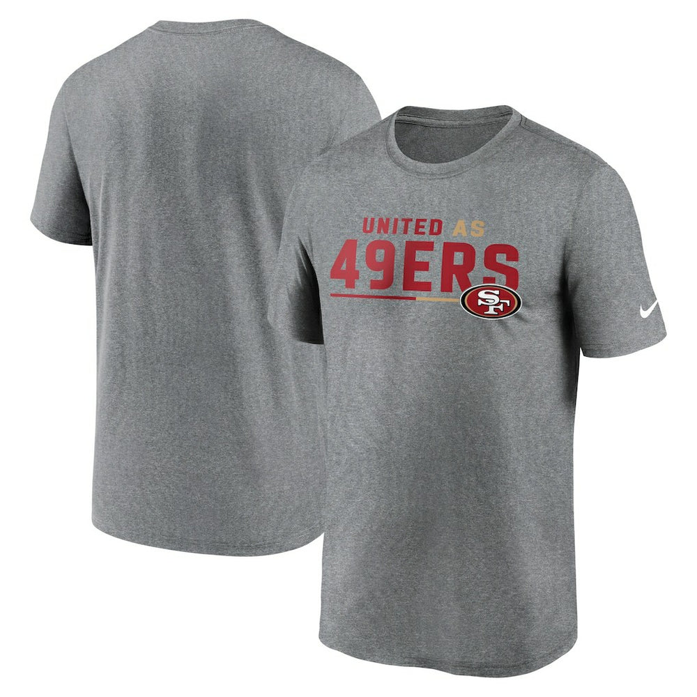 San Francisco 49ers Legend Team Shoutout Performance T-Shirt - Heather Gray | Nike cheap