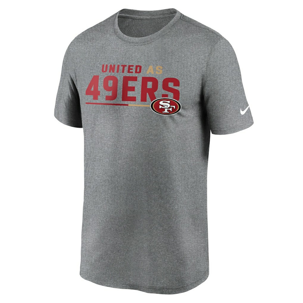 San Francisco 49ers Legend Team Shoutout Performance T-Shirt - Heather Gray | Nike cheap