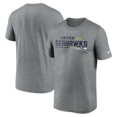 Seattle Seahawks Legend Team Shoutout Performance T-Shirt - Heather Gray | Nike discount