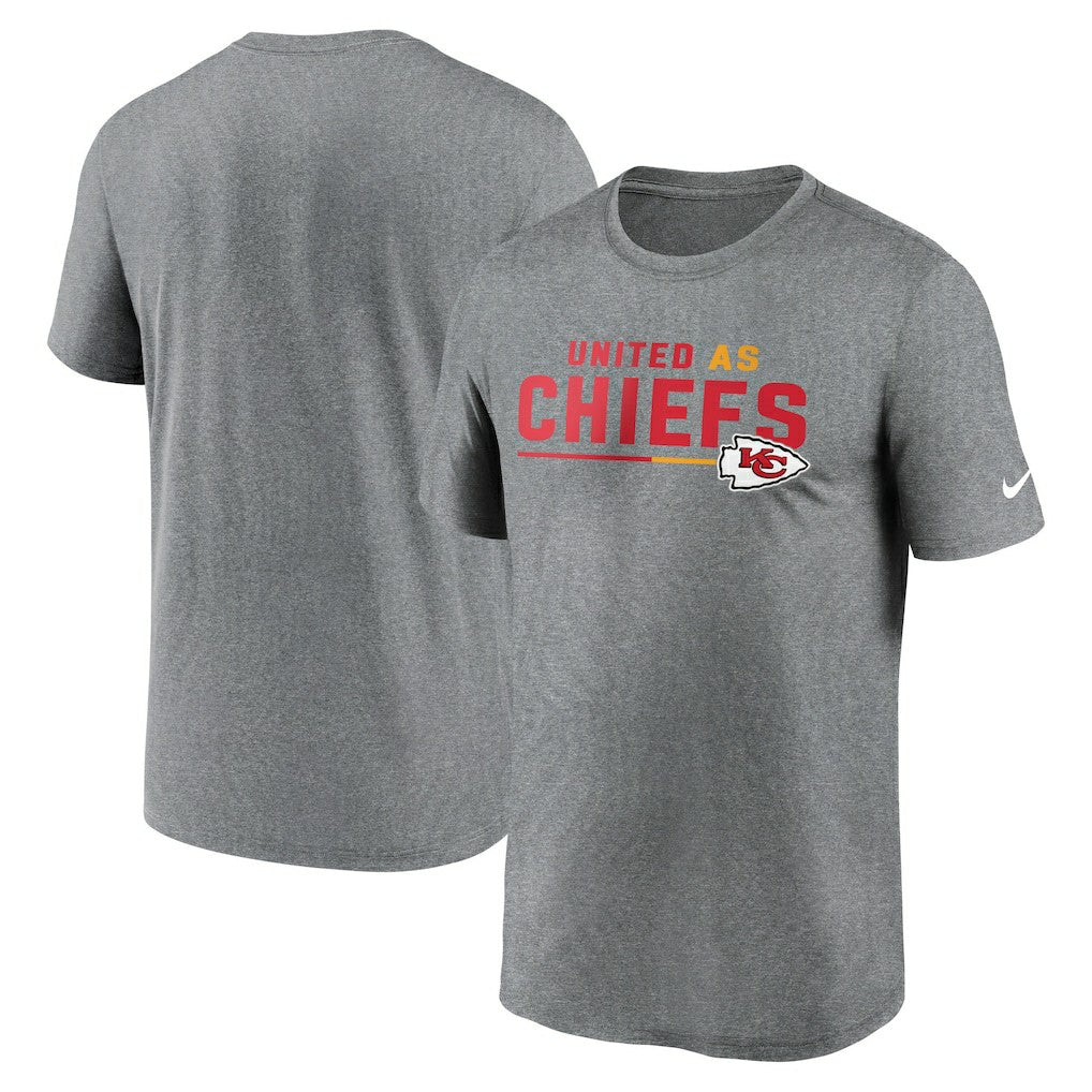 Kansas City Chiefs Legend Team Shoutout Performance T-Shirt - Heather Gray | Nike sale
