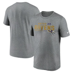 Baltimore Ravens Legend Team Shoutout Performance T-Shirt - Heather Gray | Nike cheap