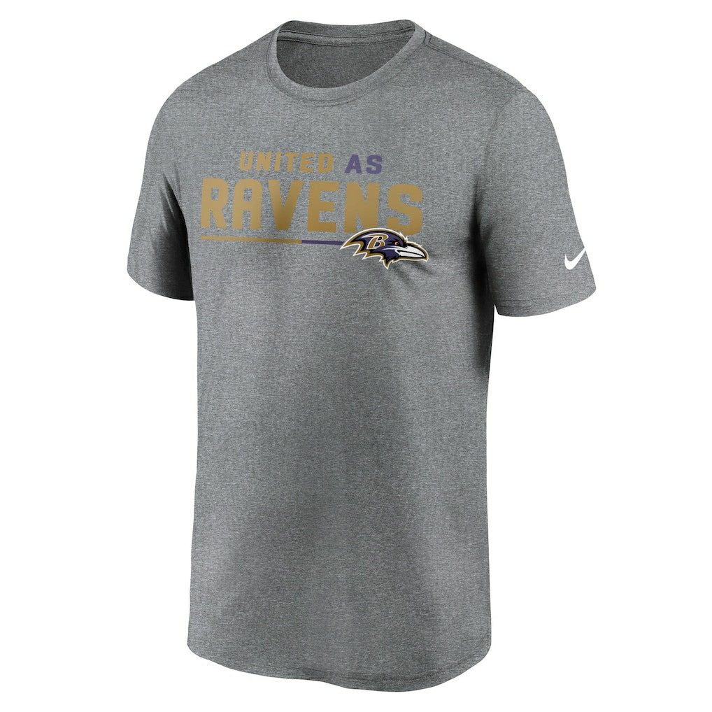 Baltimore Ravens Legend Team Shoutout Performance T-Shirt - Heather Gray | Nike cheap