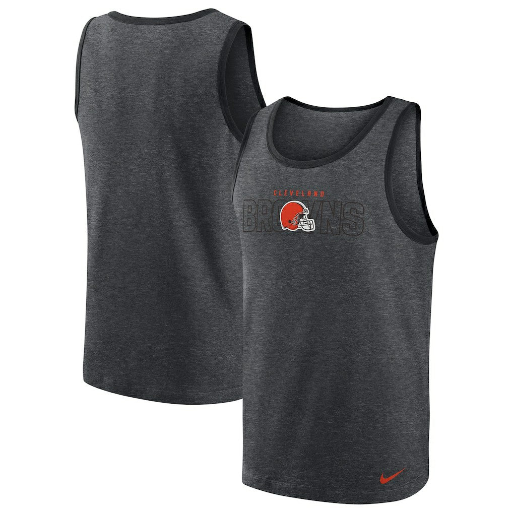 Cleveland Browns Tri-Blend Tank Top - Heathered Charcoal | Nike sale