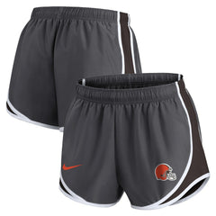 Cleveland Browns Women's Team Logo Performance Tempo Shorts - Charcoal | Nike sale