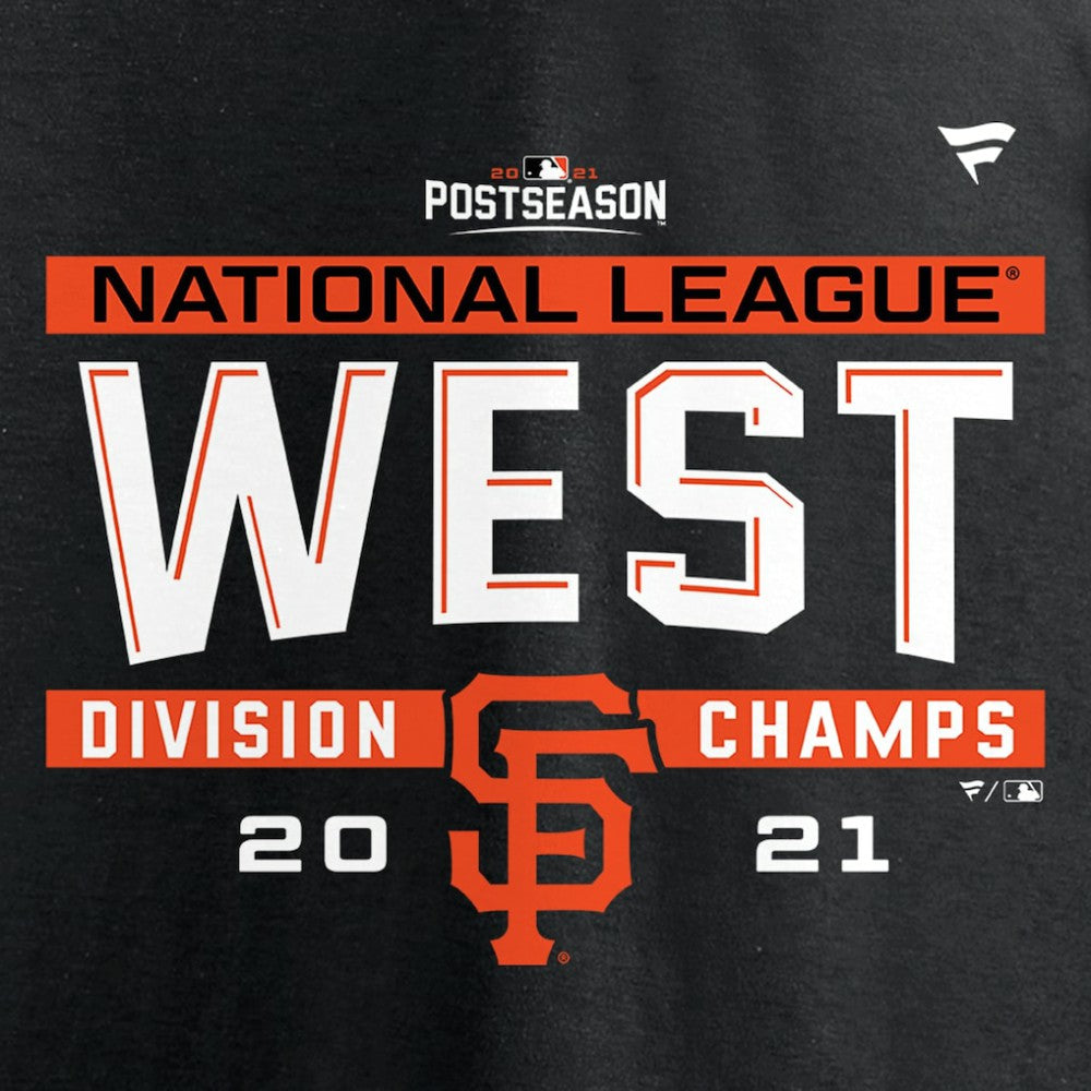 San Francisco Giants Youth 2021 NL West Division Champions Locker Room T-Shirt - Black
