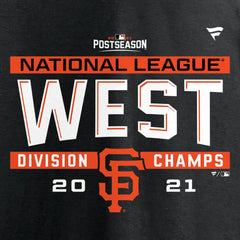 San Francisco Giants Youth 2021 NL West Division Champions Locker Room T-Shirt - Black