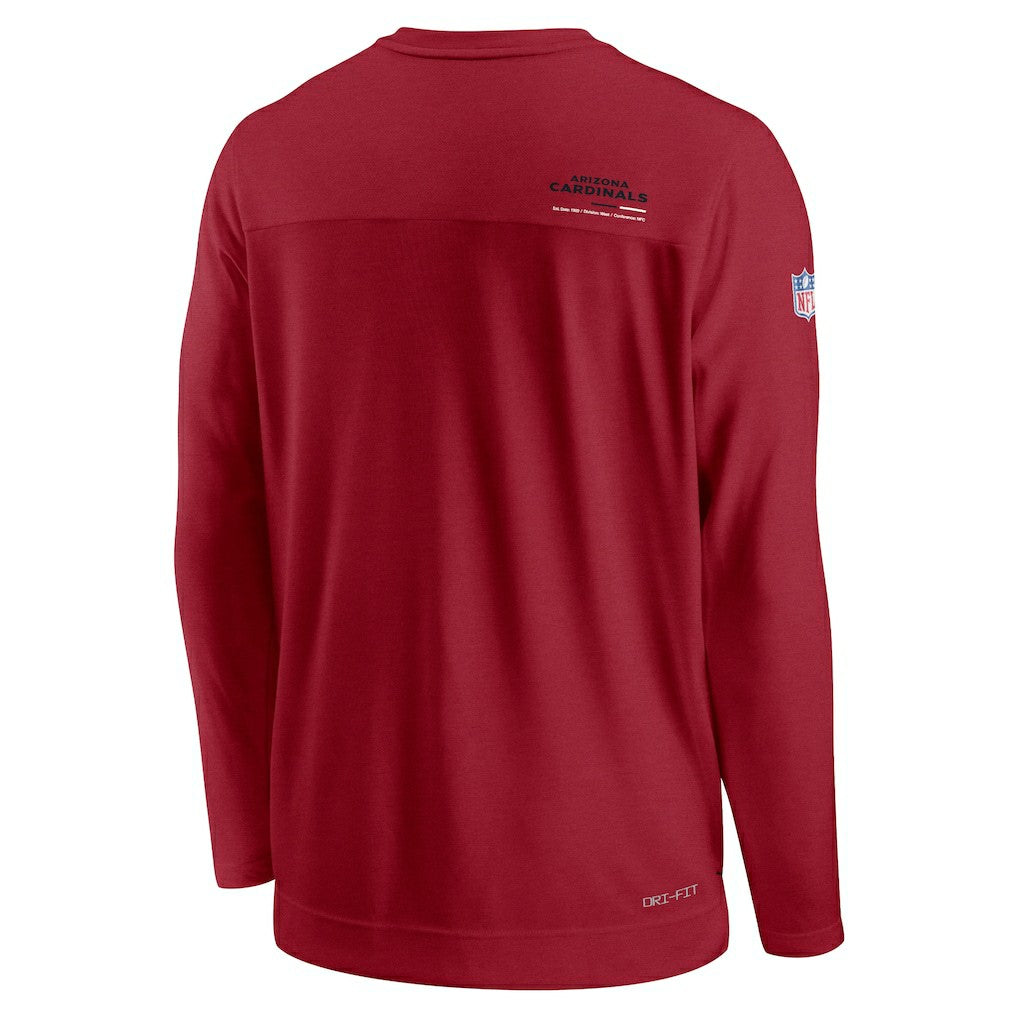 Arizona Cardinals Sideline Coach Chevron Lock Up Long Sleeve V-Neck Performance T-Shirt - Cardinal | Nike on sale