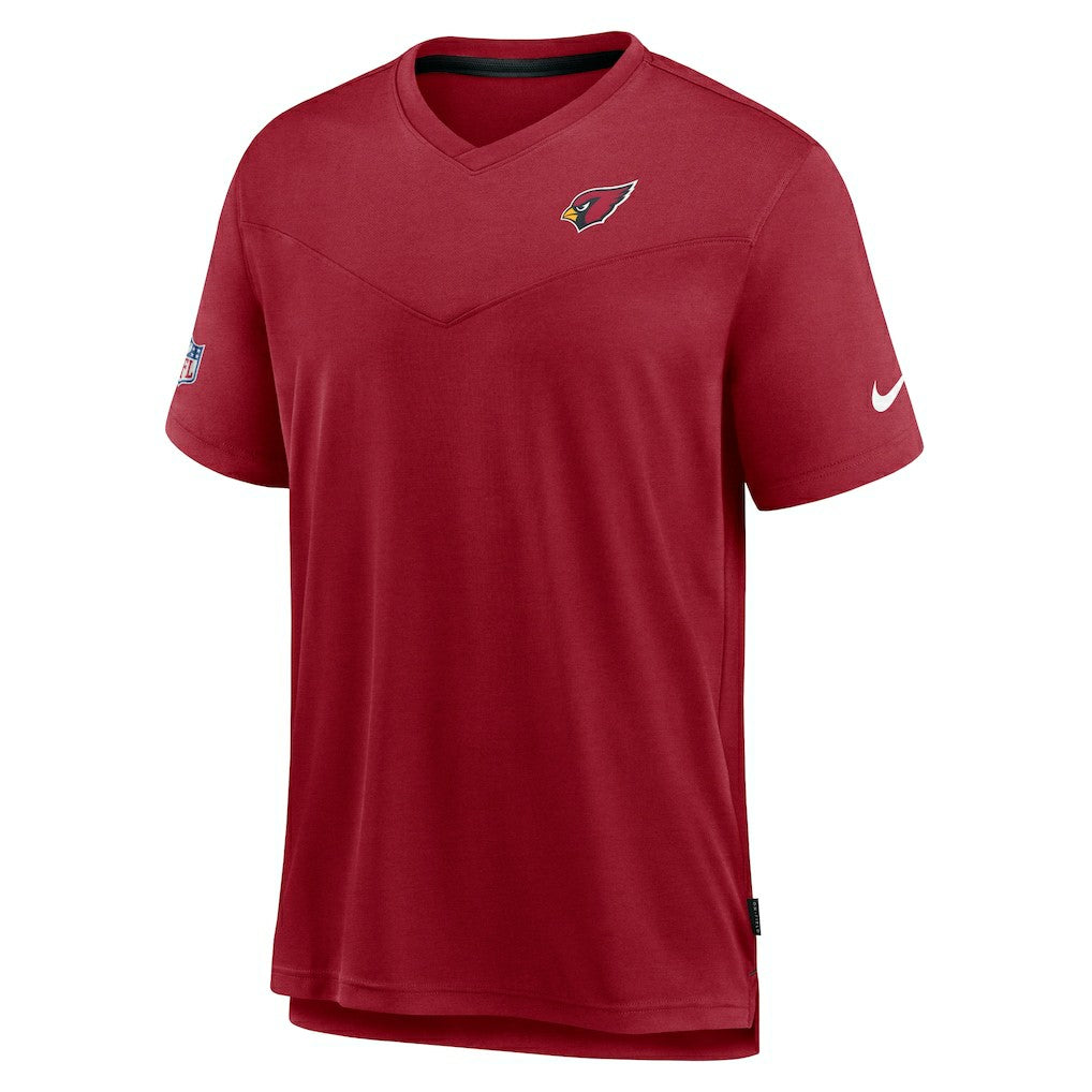 Arizona Cardinals Sideline Coach Chevron Lock Up Logo V-Neck Performance T-Shirt - Cardinal | Nike cheap