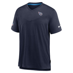 Tennessee Titans Sideline Coach Chevron Lock Up Logo V-Neck Performance T-Shirt - Navy | Nike online