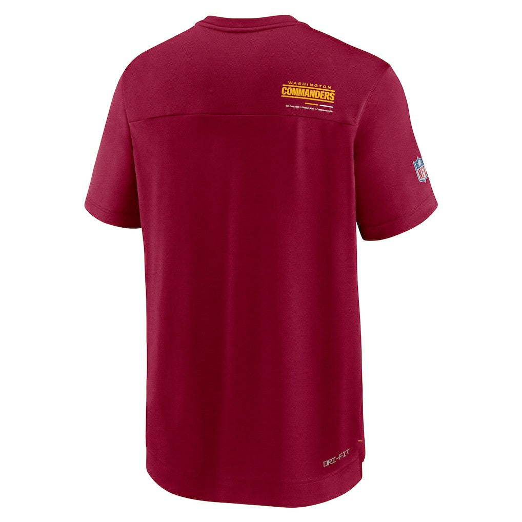Washington Commanders Sideline Coach Chevron Lock Up Logo V-Neck Performance T-Shirt - Burgundy | Nike sale