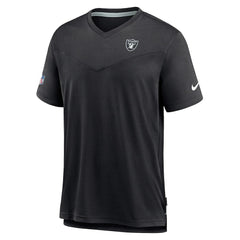 Las Vegas Raiders Sideline Coach Chevron Lock Up Logo V-Neck Performance T-Shirt - Black | Nike discount