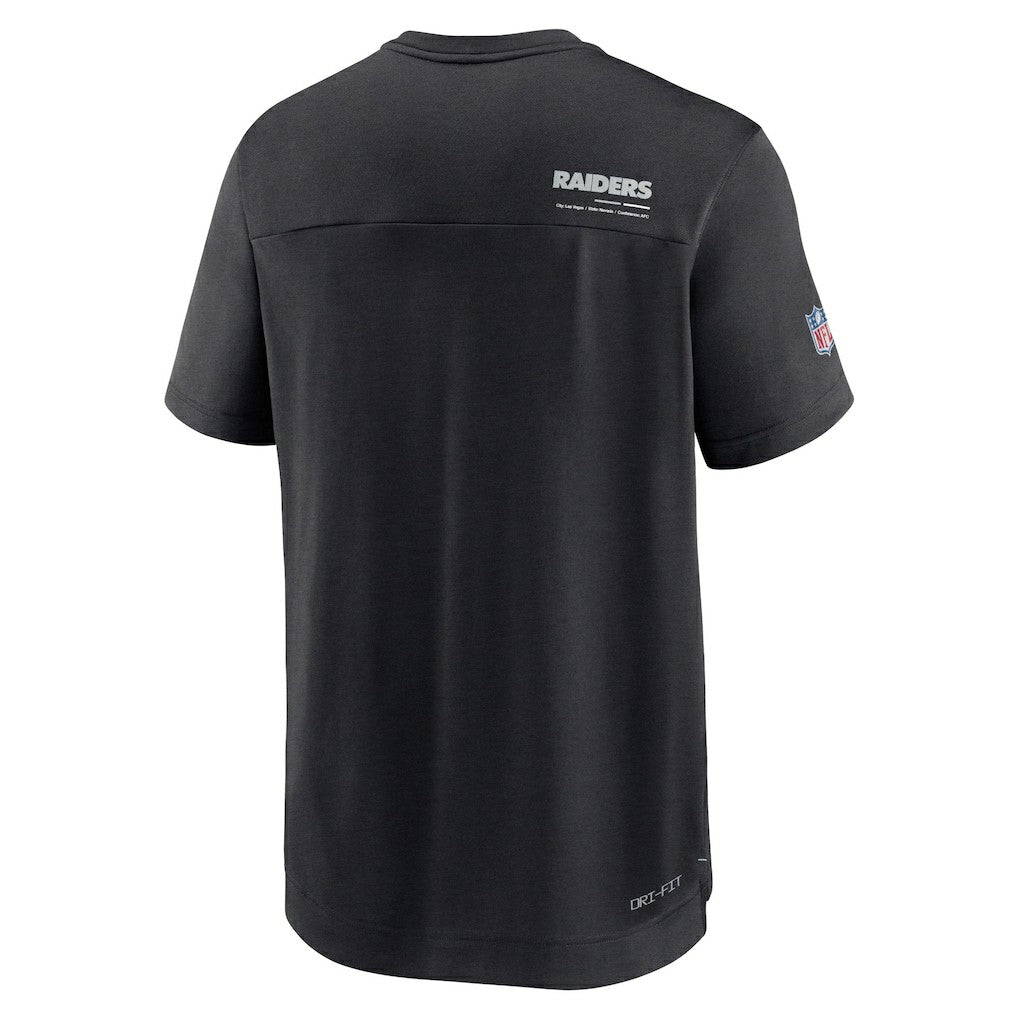 Las Vegas Raiders Sideline Coach Chevron Lock Up Logo V-Neck Performance T-Shirt - Black | Nike discount