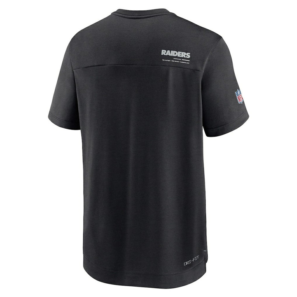 Las Vegas Raiders Sideline Coach Chevron Lock Up Logo V-Neck Performance T-Shirt - Black | Nike discount