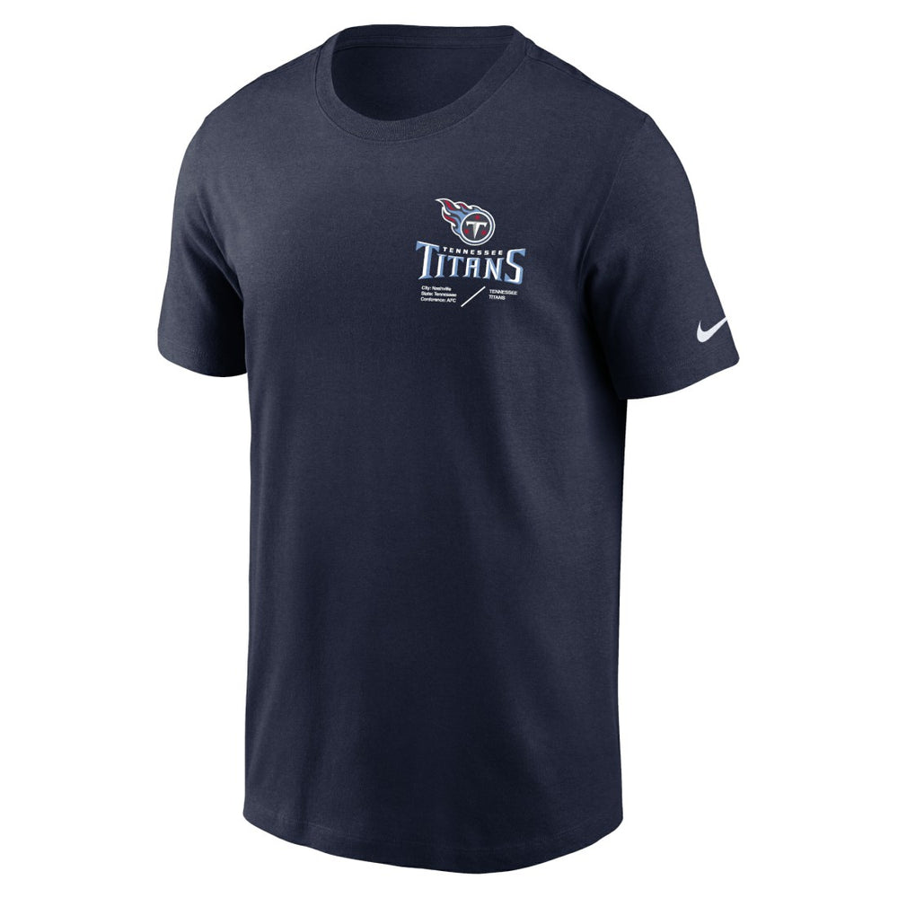 Tennessee Titans Sideline Infograph Lockup Performance T-Shirt - Navy | Nike cheap