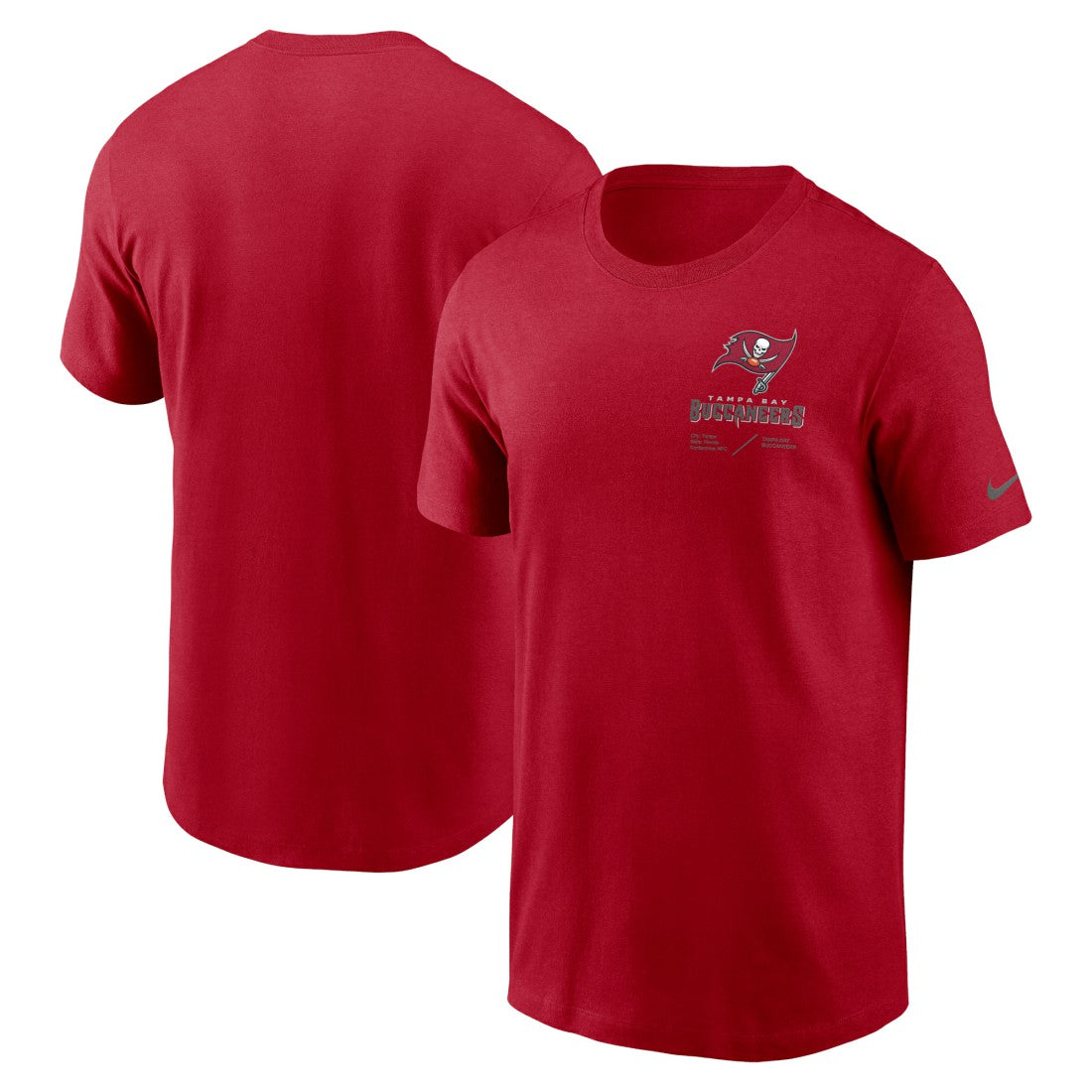 Tampa Bay Buccaneers Sideline Infograph Lockup Performance T-Shirt - Red | Nike discount
