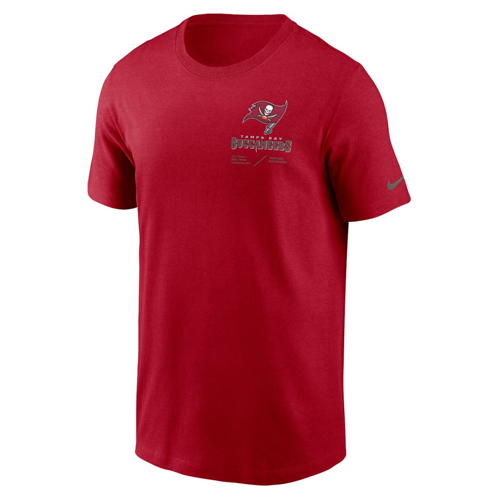 Tampa Bay Buccaneers Sideline Infograph Lockup Performance T-Shirt - Red | Nike discount
