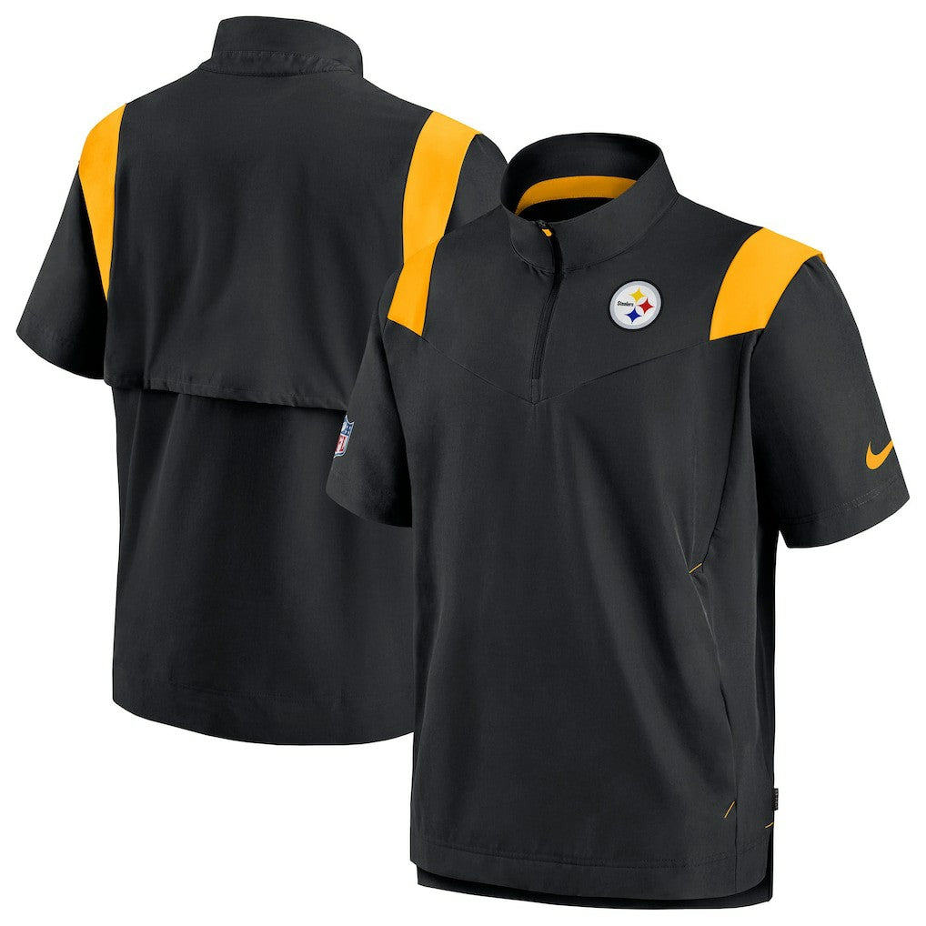 Pittsburgh Steelers Sideline Coaches Chevron Lockup Pullover Top - Black | Nike sale
