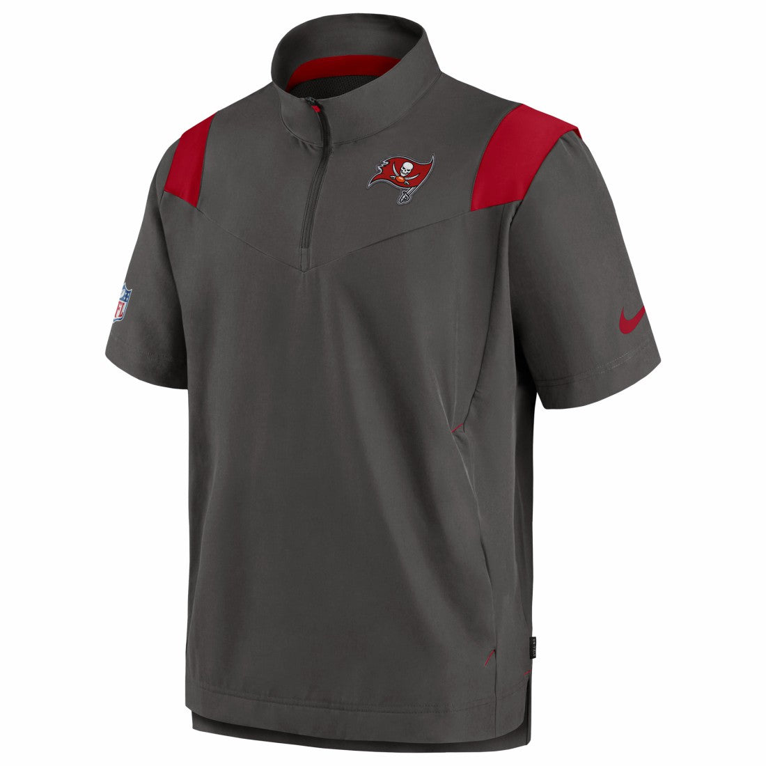 Tampa Bay Buccaneers Sideline Coaches Chevron Lockup Pullover Top - Pewter | Nike for sale