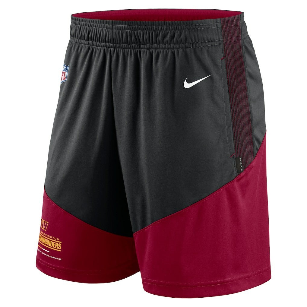 Washington Commanders Sideline Primary Lockup Performance Shorts - Black/Burgundy | Nike sale