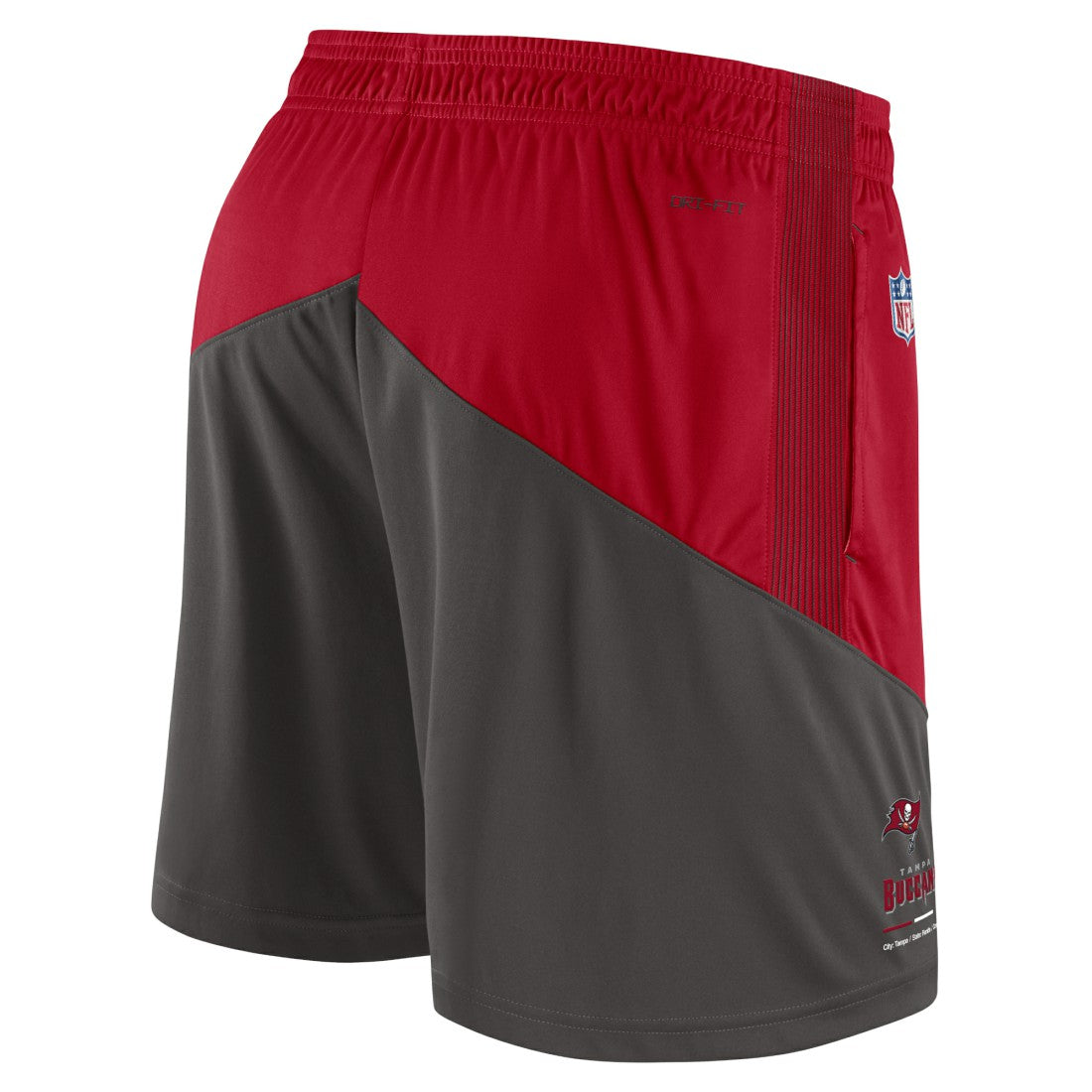 Tampa Bay Buccaneers Sideline Primary Lockup Performance Shorts - Red/Pewter | Nike outlet