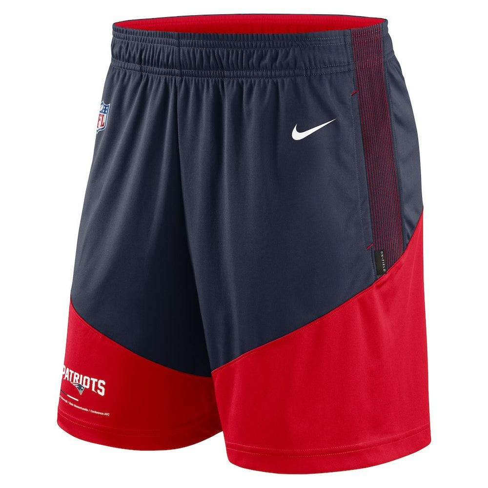 New England Patriots Sideline Primary Lockup Performance Shorts - Navy/Red | Nike sale
