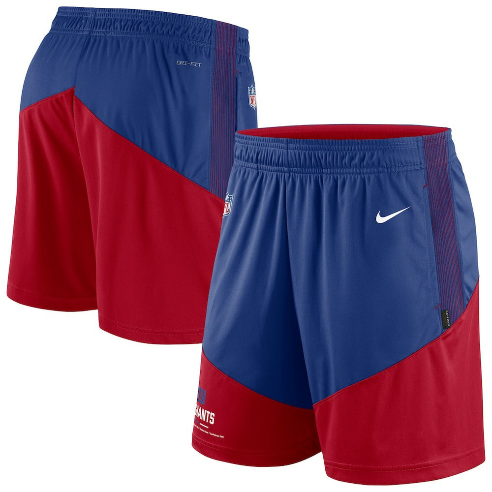 New York Giants Sideline Primary Lockup Performance Shorts - Royal/Red | Nike cheap