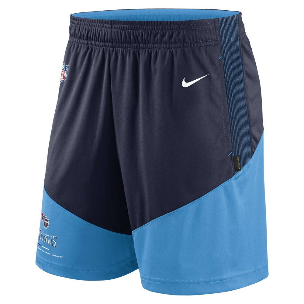 Tennessee Titans Sideline Primary Lockup Performance Shorts - Navy/Light Blue | Nike sale