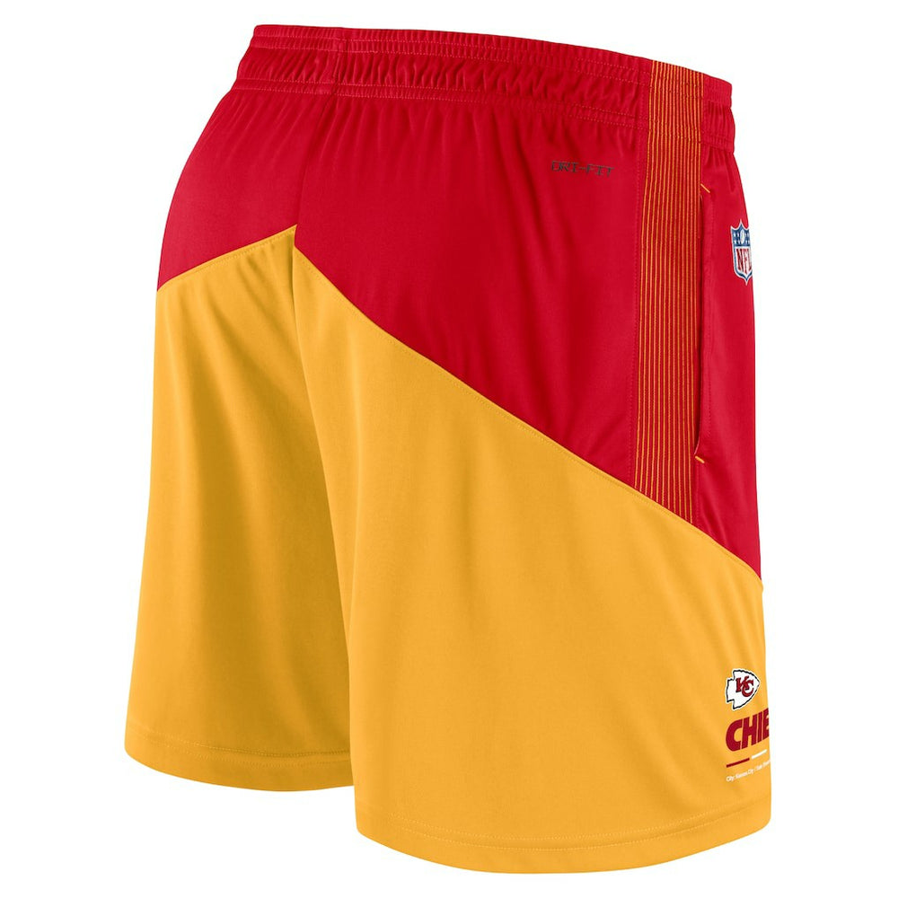 Kansas City Chiefs Sideline Primary Lockup Performance Shorts - Red/Gold | Nike discount