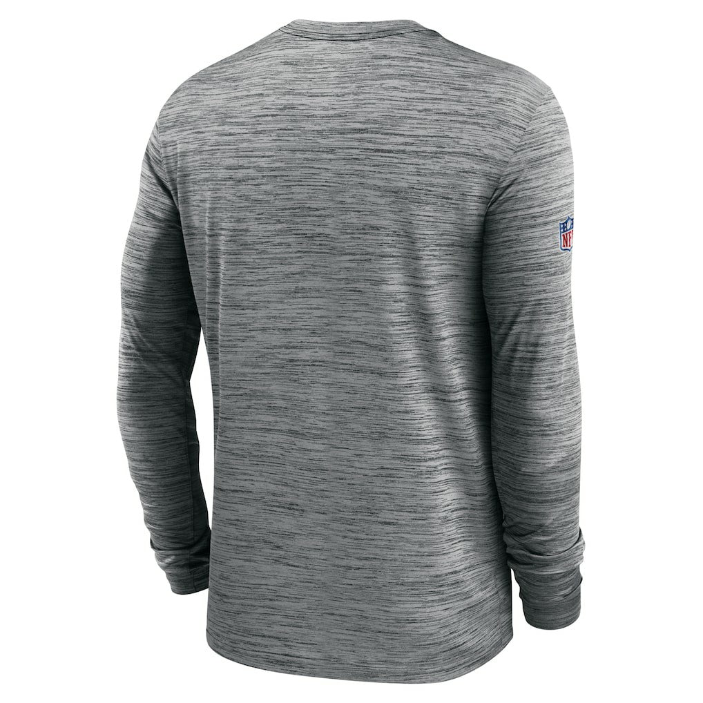 New Orleans Saints Sideline Velocity Athletic Stack Performance Long Sleeve T-Shirt - Gray | Nike outlet