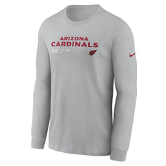 Arizona Cardinals Sideline Infograph Lock Up Performance Long Sleeve T-Shirt - Gray | Nike cheap