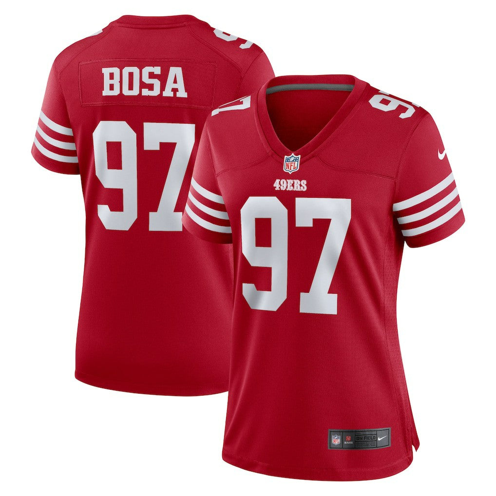 Nick Bosa San Francisco 49ers Women's Team Game Player Jersey - Scarlet | Nike online