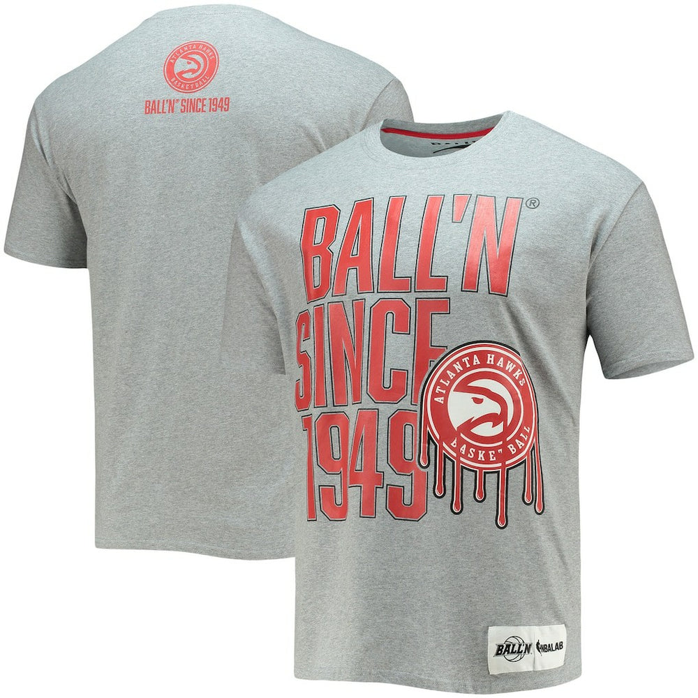 Atlanta Hawks BALL'N Since 1949 T-Shirt - Heathered Gray discount