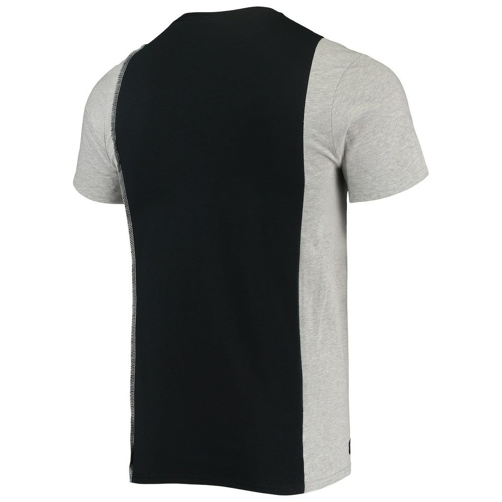 Cleveland Browns Refried Apparel Sustainable Split T-Shirt - Black/Heathered Gray discount