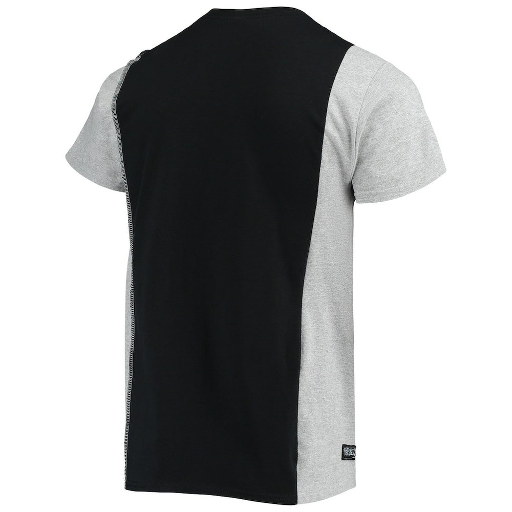 Los Angeles Rams Refried Apparel Sustainable Split T-Shirt - Black/Heathered Gray outlet