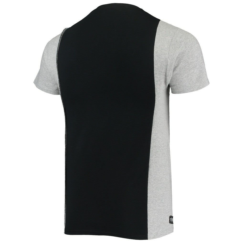 Pittsburgh Steelers Refried Apparel Sustainable Split T-Shirt - Black/Heathered Gray cheap