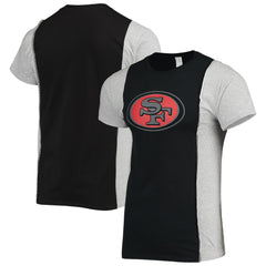 San Francisco 49ers Refried Apparel Sustainable Split T-Shirt - Black/Heathered Gray outlet