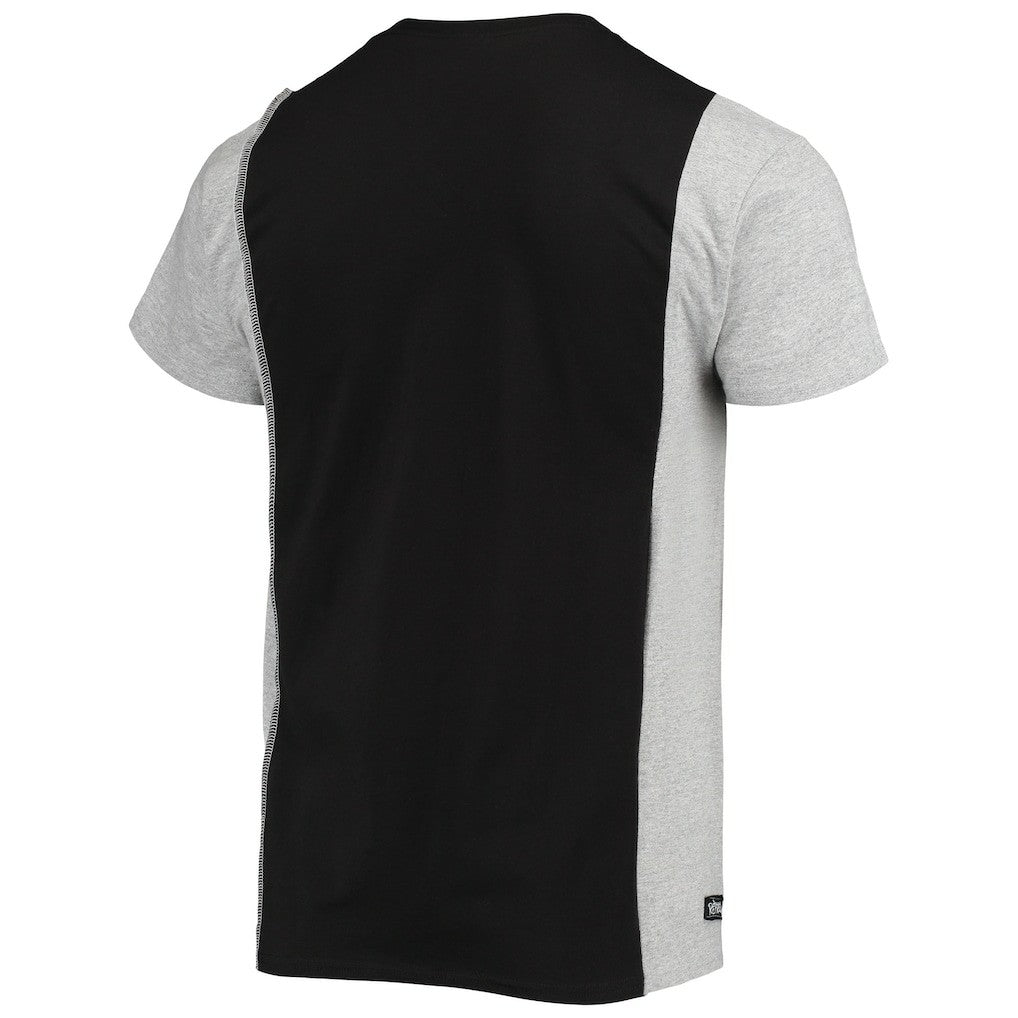 San Francisco 49ers Refried Apparel Sustainable Split T-Shirt - Black/Heathered Gray outlet