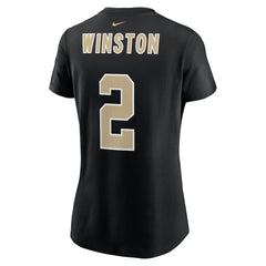 Jameis Winston New Orleans Saints Women's Name & Number T-Shirt - Black | Nike sale