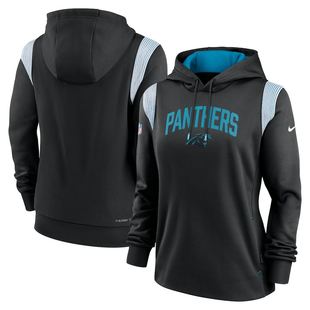 Carolina Panthers Women's Sideline Stack Performance Pullover Hoodie - Black | Nike discount