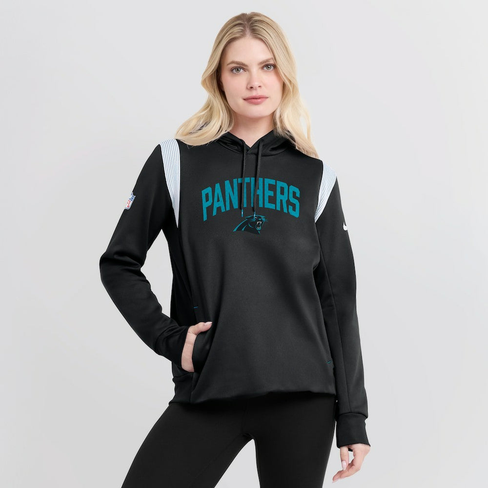 Carolina Panthers Women's Sideline Stack Performance Pullover Hoodie - Black | Nike discount