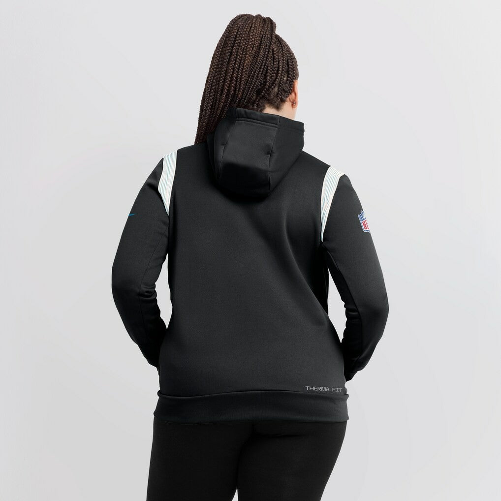 Carolina Panthers Women's Sideline Stack Performance Pullover Hoodie - Black | Nike discount