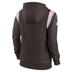 Cleveland Browns Women's Sideline Stack Performance Pullover Hoodie - Brown | Nike discount
