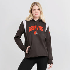 Cleveland Browns Women's Sideline Stack Performance Pullover Hoodie - Brown | Nike discount