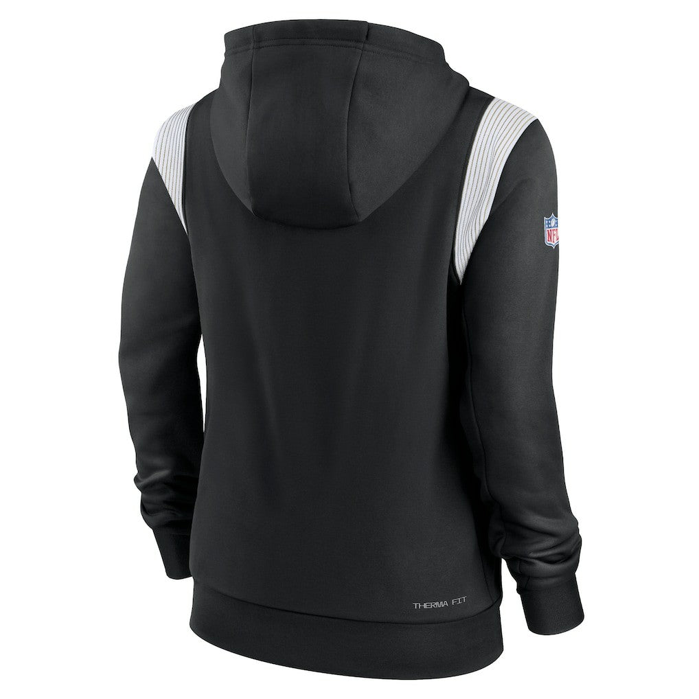 New Orleans Saints Women's Sideline Stack Performance Pullover Hoodie - Black | Nike on sale